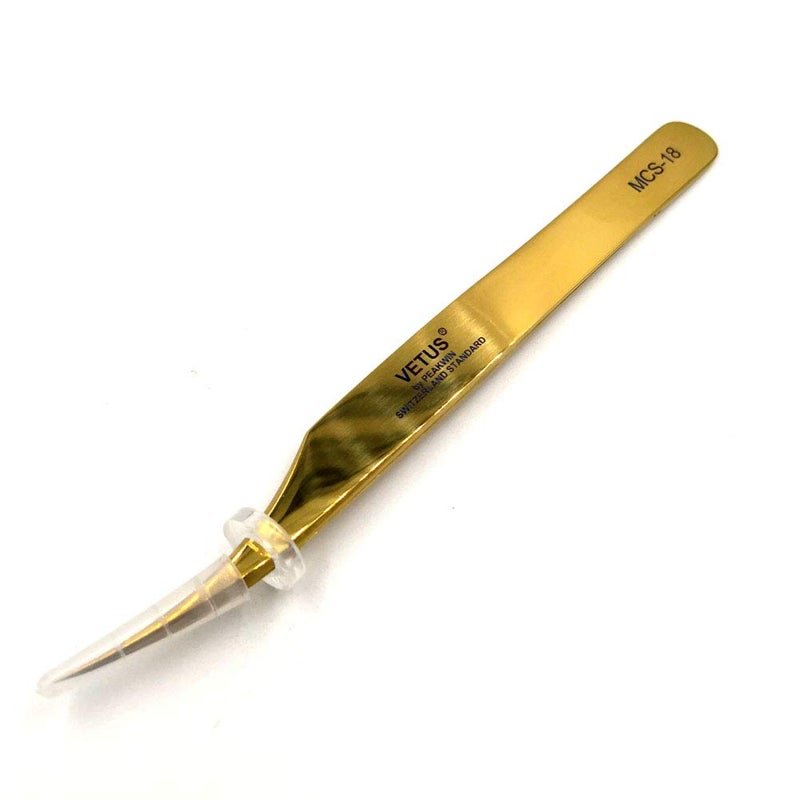 Vetus MCS Makeups Tweezers for Beauty Eyelashes Grip Picking Selection Works (MCS-18) - Image 1